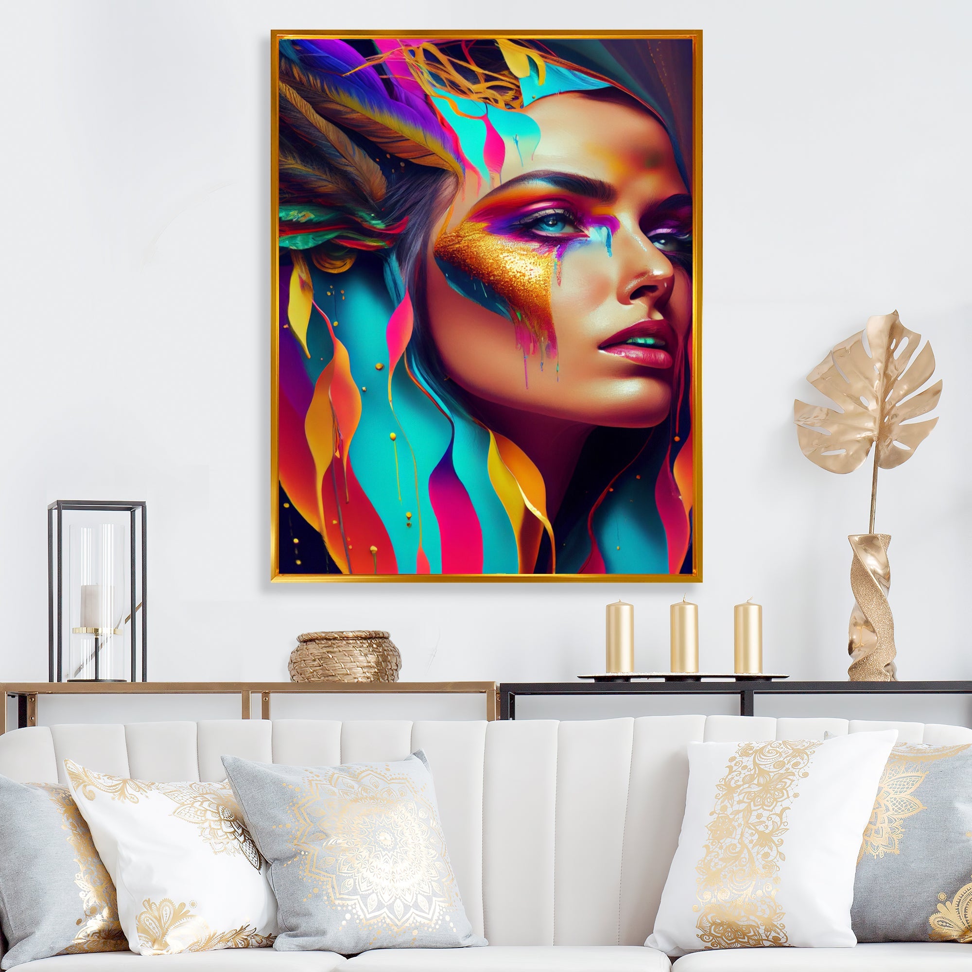 Avant Garde Feather Sensual Portrait II