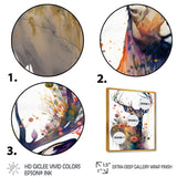 Cute Deer Floral Art I