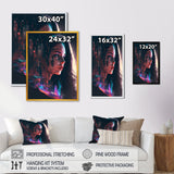 Double Exposure Woman Portrait Sci-Fi I