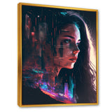 Double Exposure Woman Portrait Sci-Fi I