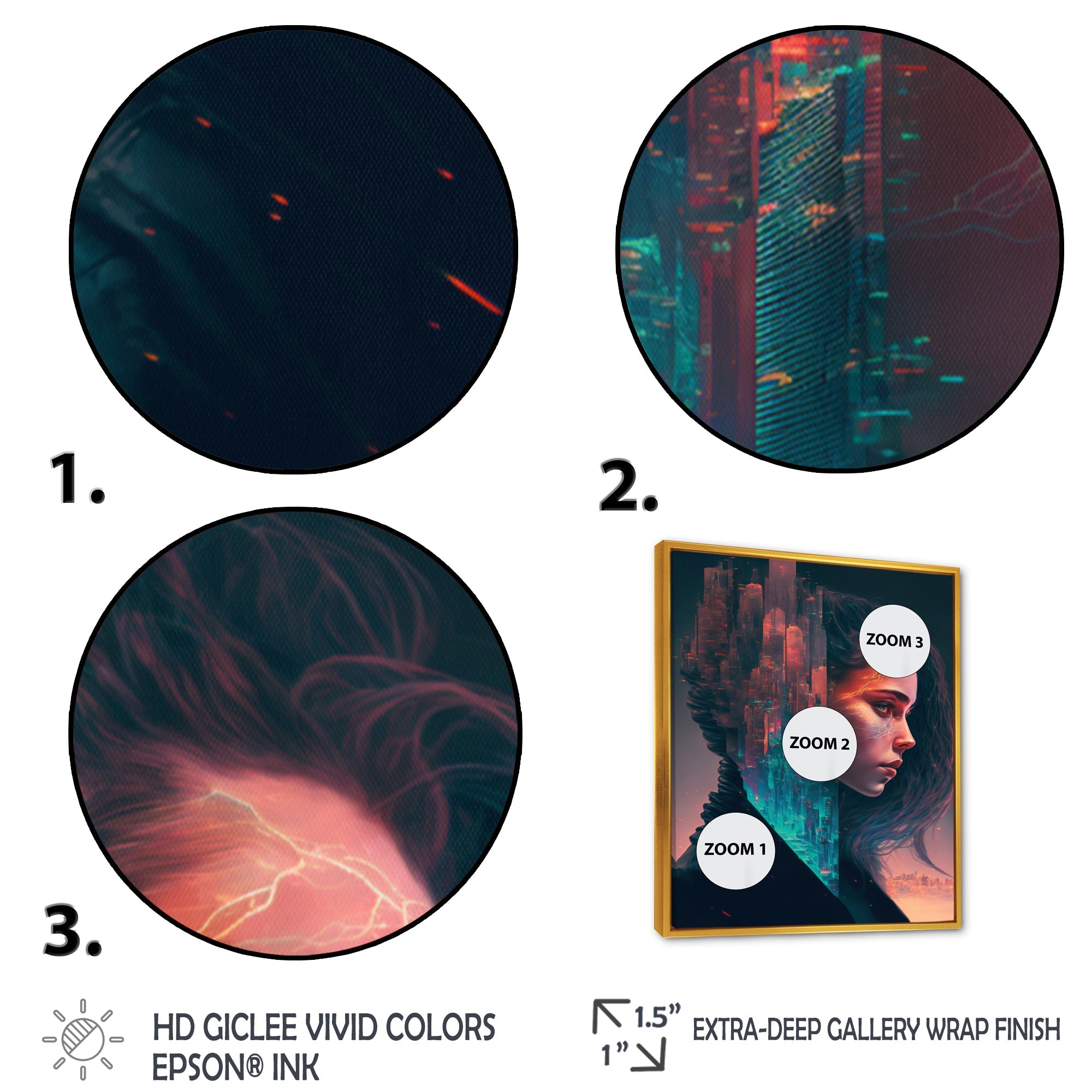 Double Exposure Woman Portrait Sci-Fi III