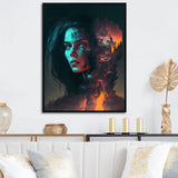 Double Exposure Woman Portrait Sci-Fi IV