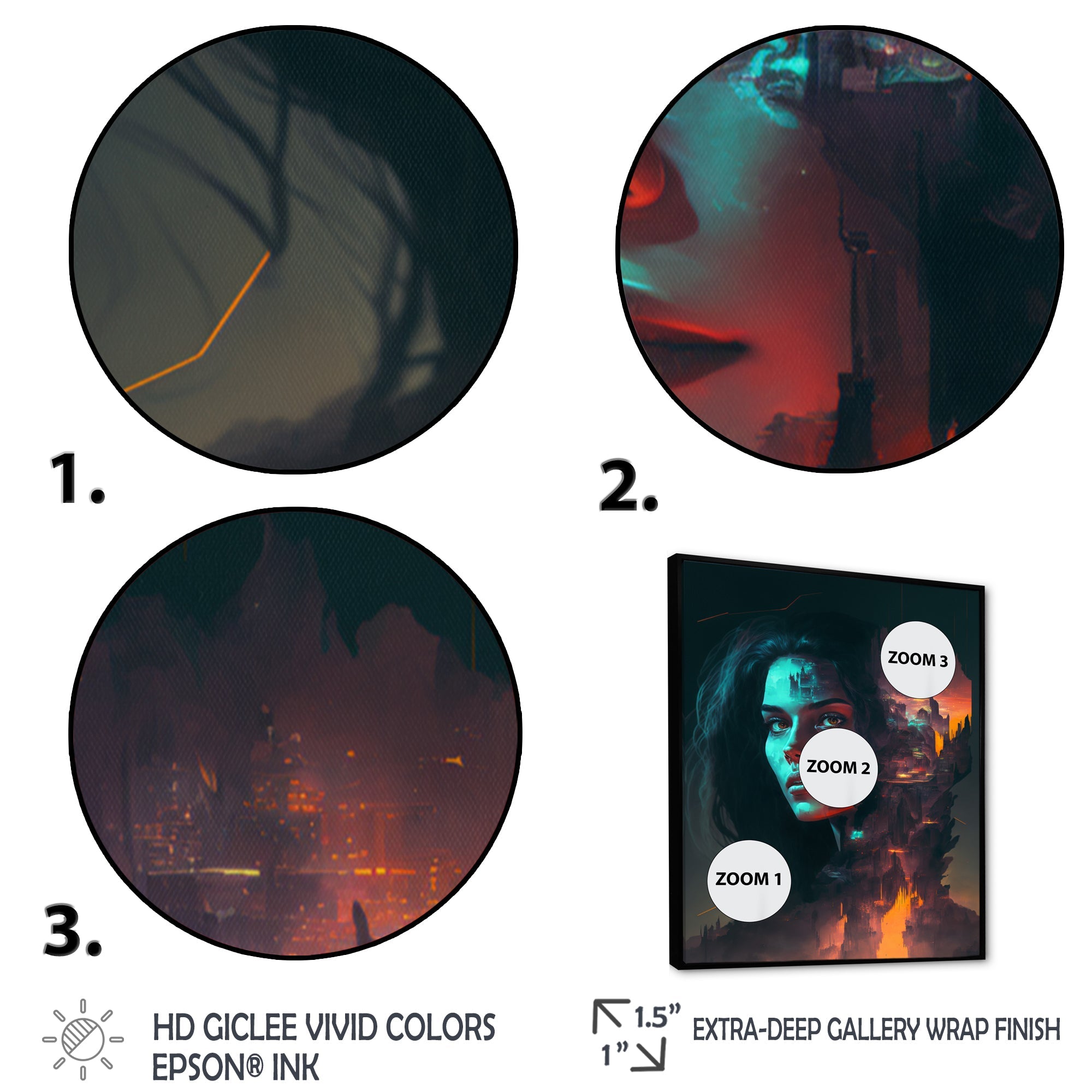 Double Exposure Woman Portrait Sci-Fi IV