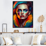 Colorful Sensual Woman In Fur Coat IV