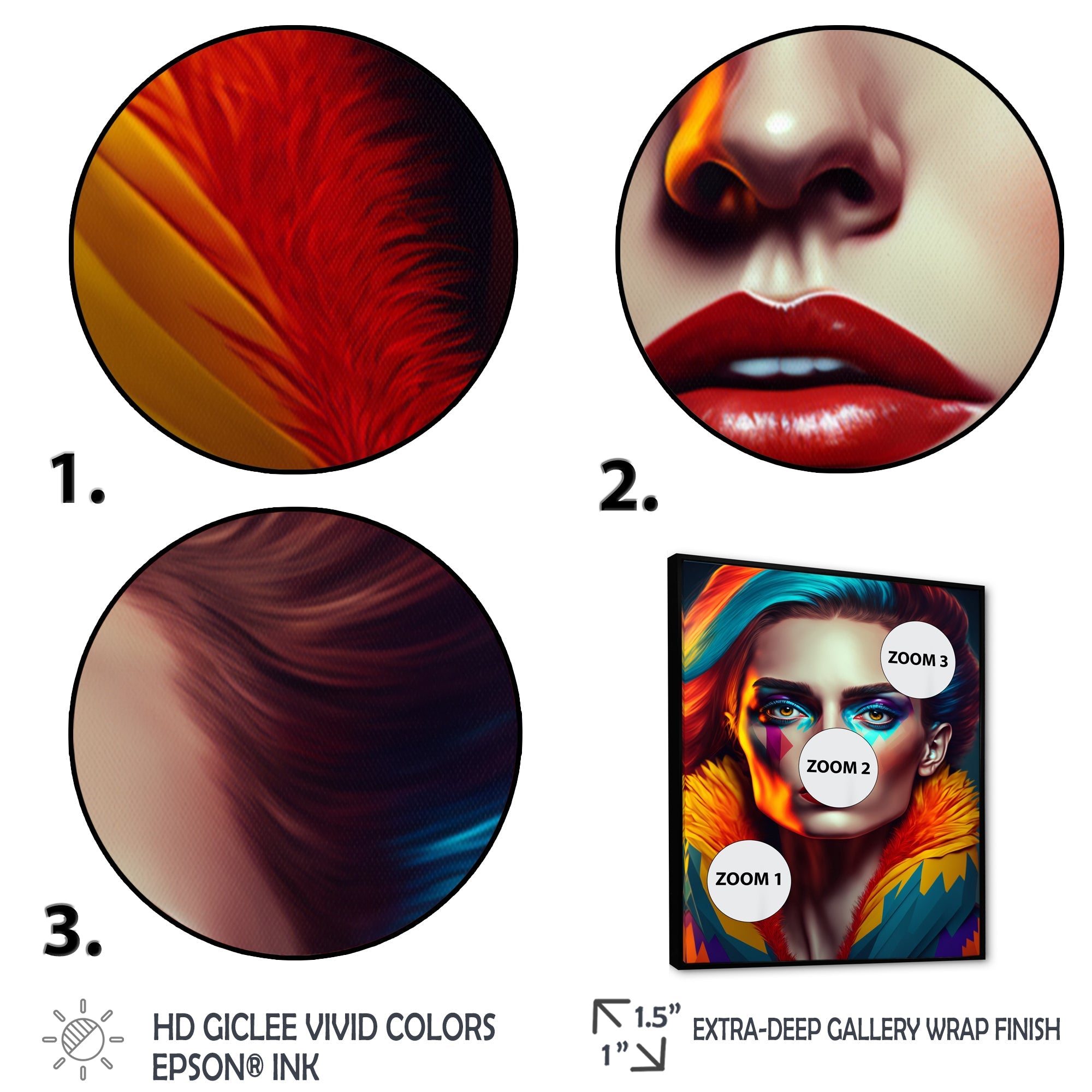 Colorful Sensual Woman In Fur Coat IV