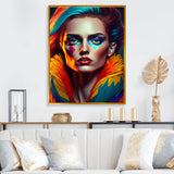 Colorful Sensual Woman In Fur Coat IV