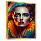 Colorful Sensual Woman In Fur Coat IV