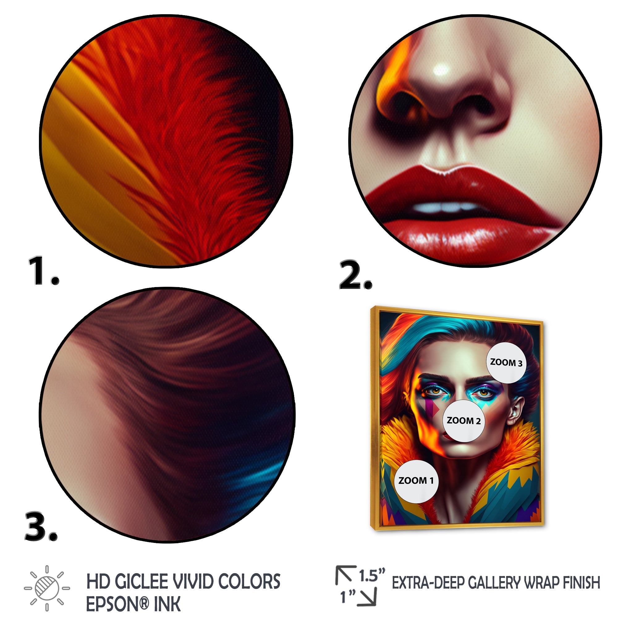 Colorful Sensual Woman In Fur Coat IV