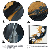 Blue And Gold Swirl Abstract II