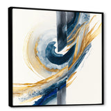 Blue And Gold Swirl Abstract V