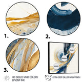 Blue And Gold Swirl Abstract V