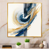 Blue And Gold Swirl Abstract V