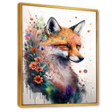 Cute Fox Floral Art I