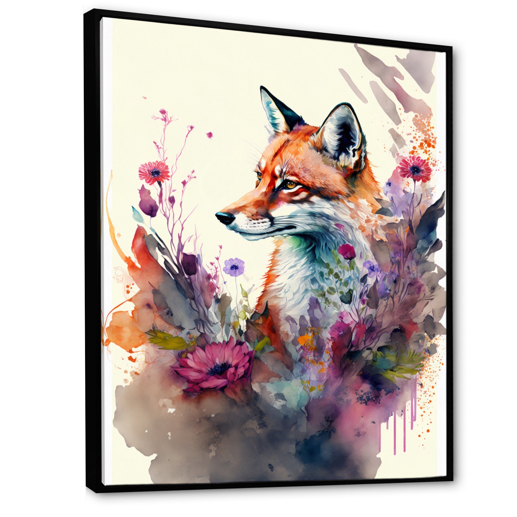 Cute Fox Floral Art II