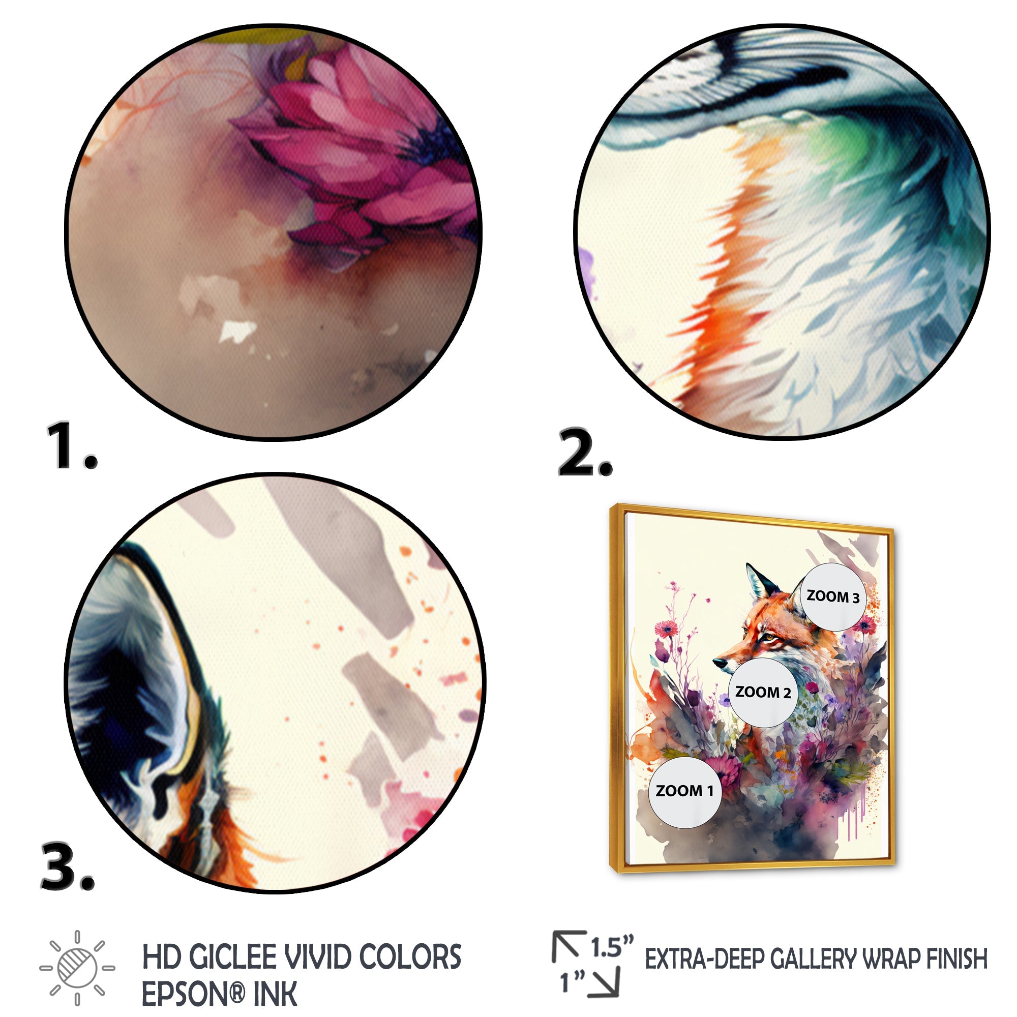 Cute Fox Floral Art II