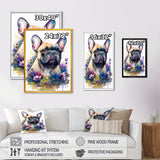 Cute Frenchie Floral Art I