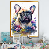 Cute Frenchie Floral Art I