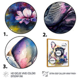 Cute Frenchie Floral Art I