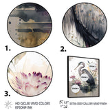 Cute Heron Floral Art III