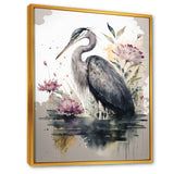 Cute Heron Floral Art III