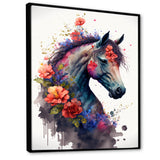 Cute Horse Floral Art I