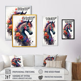 Cute Horse Floral Art I