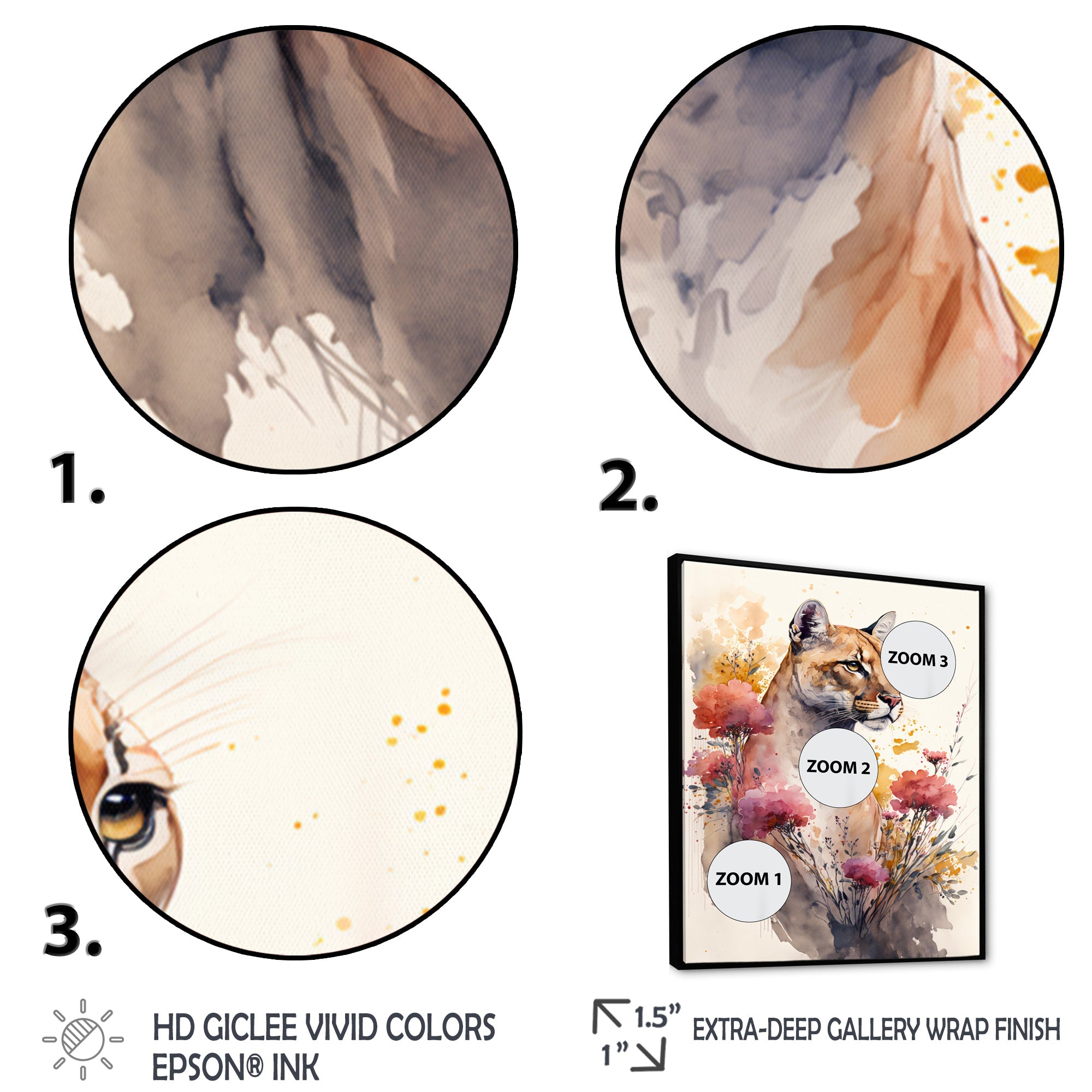 Cute Puma Floral Art III