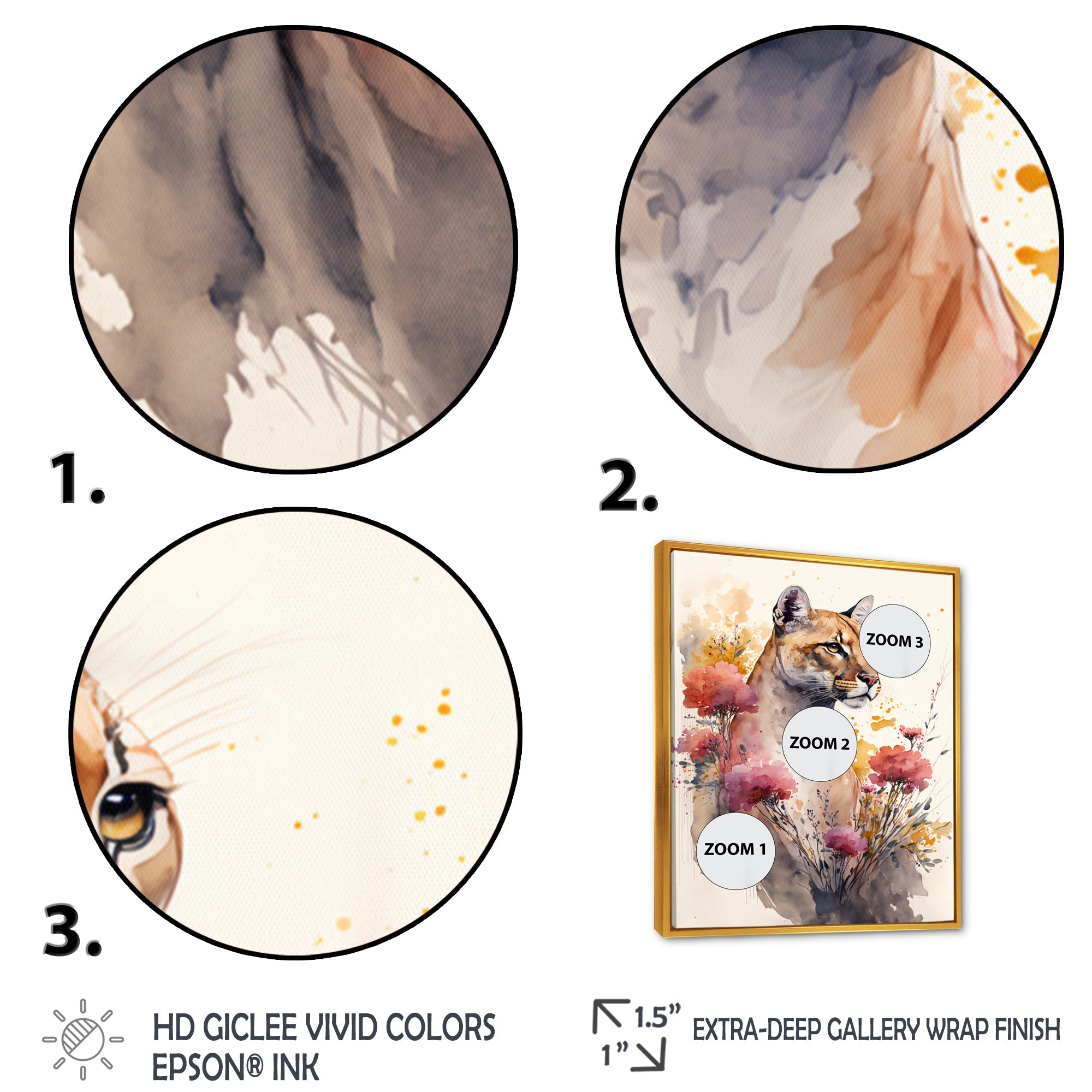 Cute Puma Floral Art III