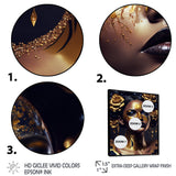 Gold And Black Floral Woman V