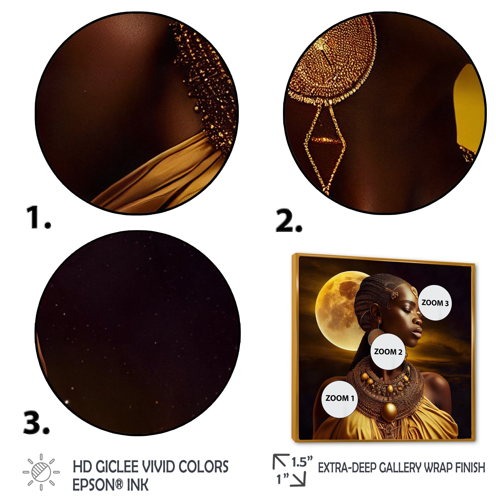 Queen African Woman Under Moon III