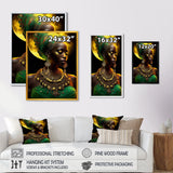 Emerald Queen African Woman Under Moon III