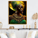 Emerald Queen African Woman Under Moon III