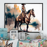 Western Cowboy Riding A Horse I
