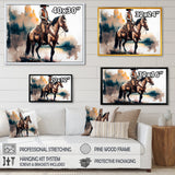 Western Cowboy Riding A Horse I