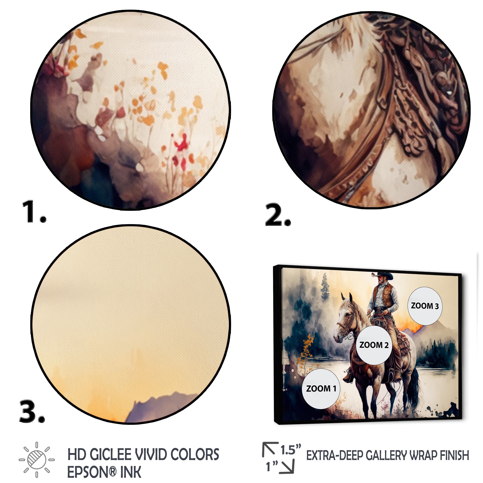 Western Cowboy Riding A Horse II