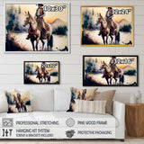 Western Cowboy Riding A Horse II