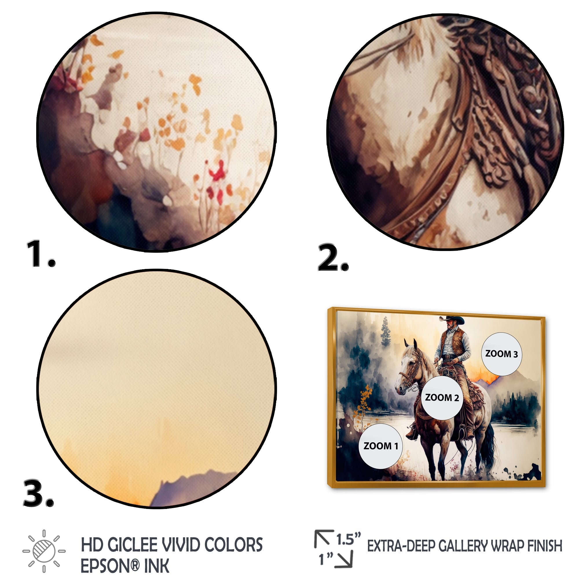 Western Cowboy Riding A Horse II