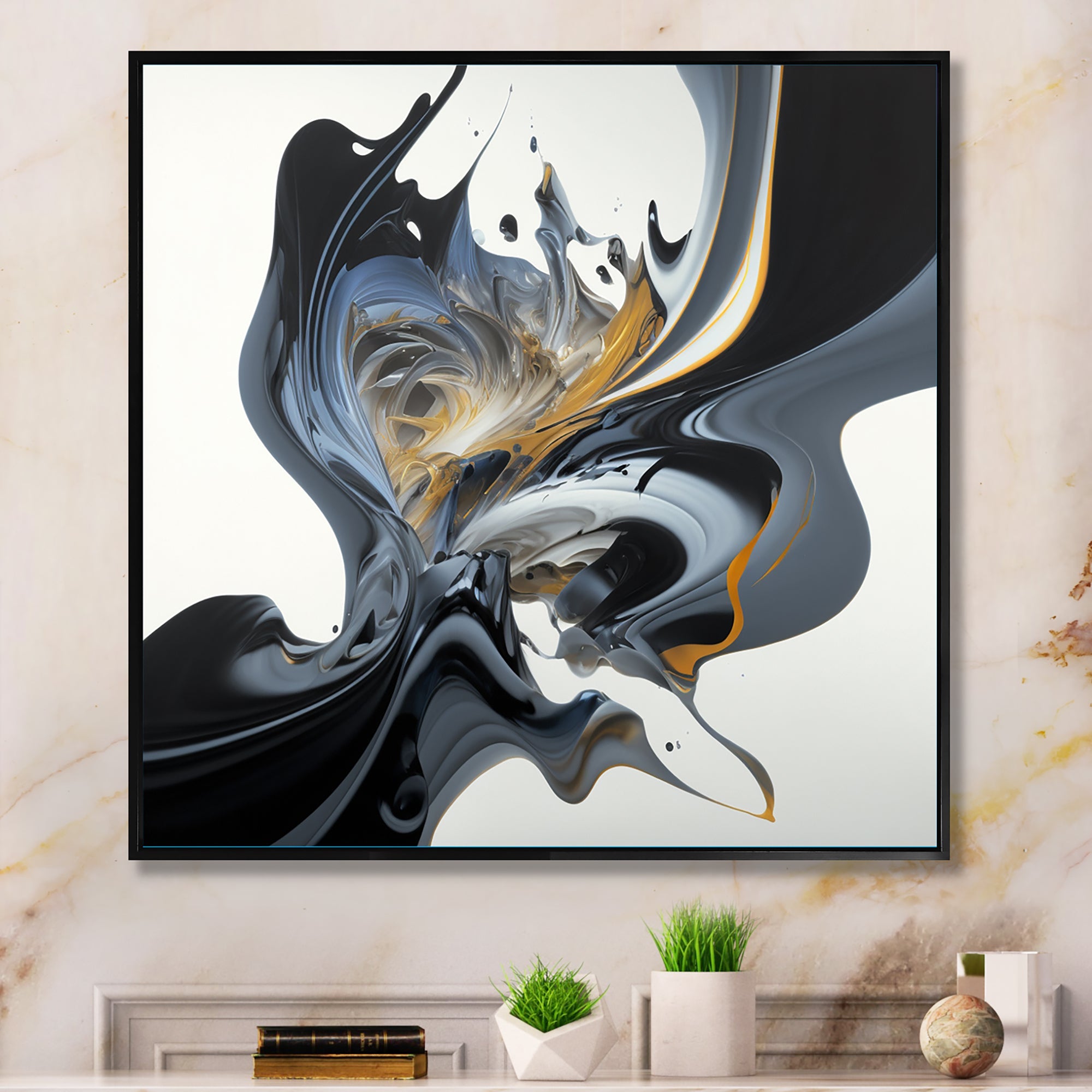 Bright Blue Smooth Abstract II