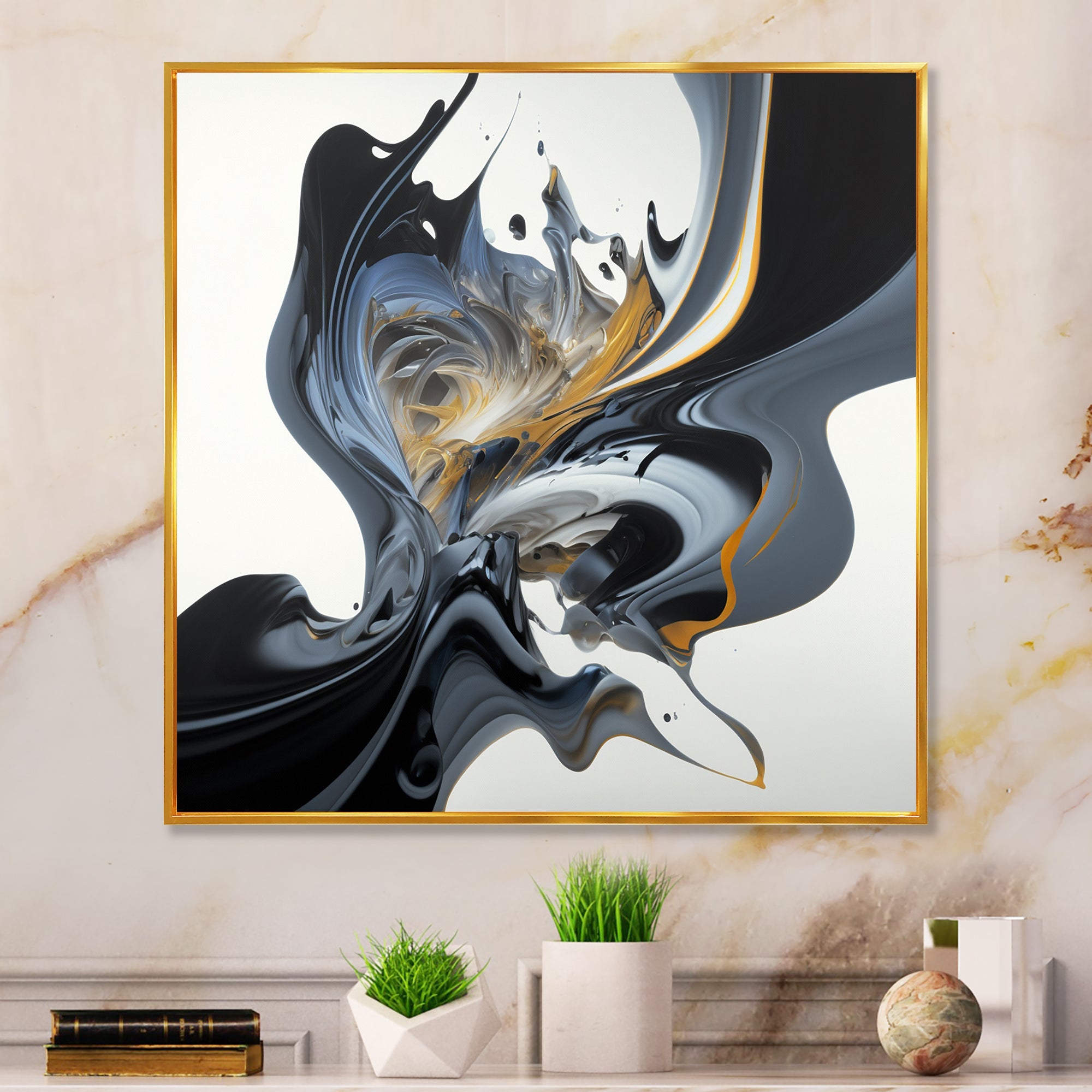 Bright Blue Smooth Abstract II