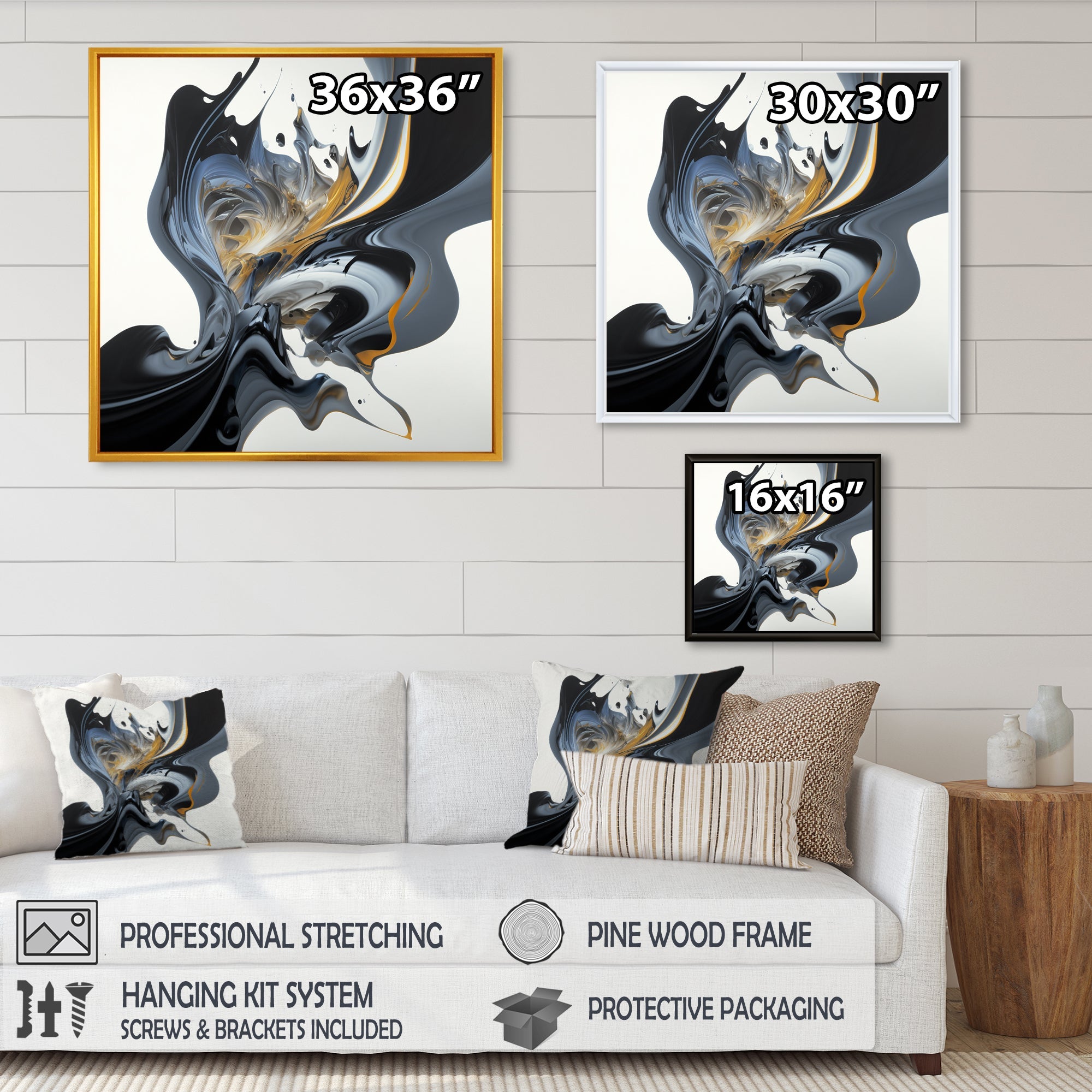 Bright Blue Smooth Abstract II