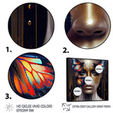 Sensual Woman With Colorful Butterfly VII