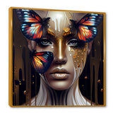 Sensual Woman With Colorful Butterfly VII