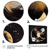 Black And Gold Mountain Landscape III