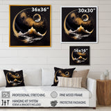 Black And Gold Mountain Landscape III