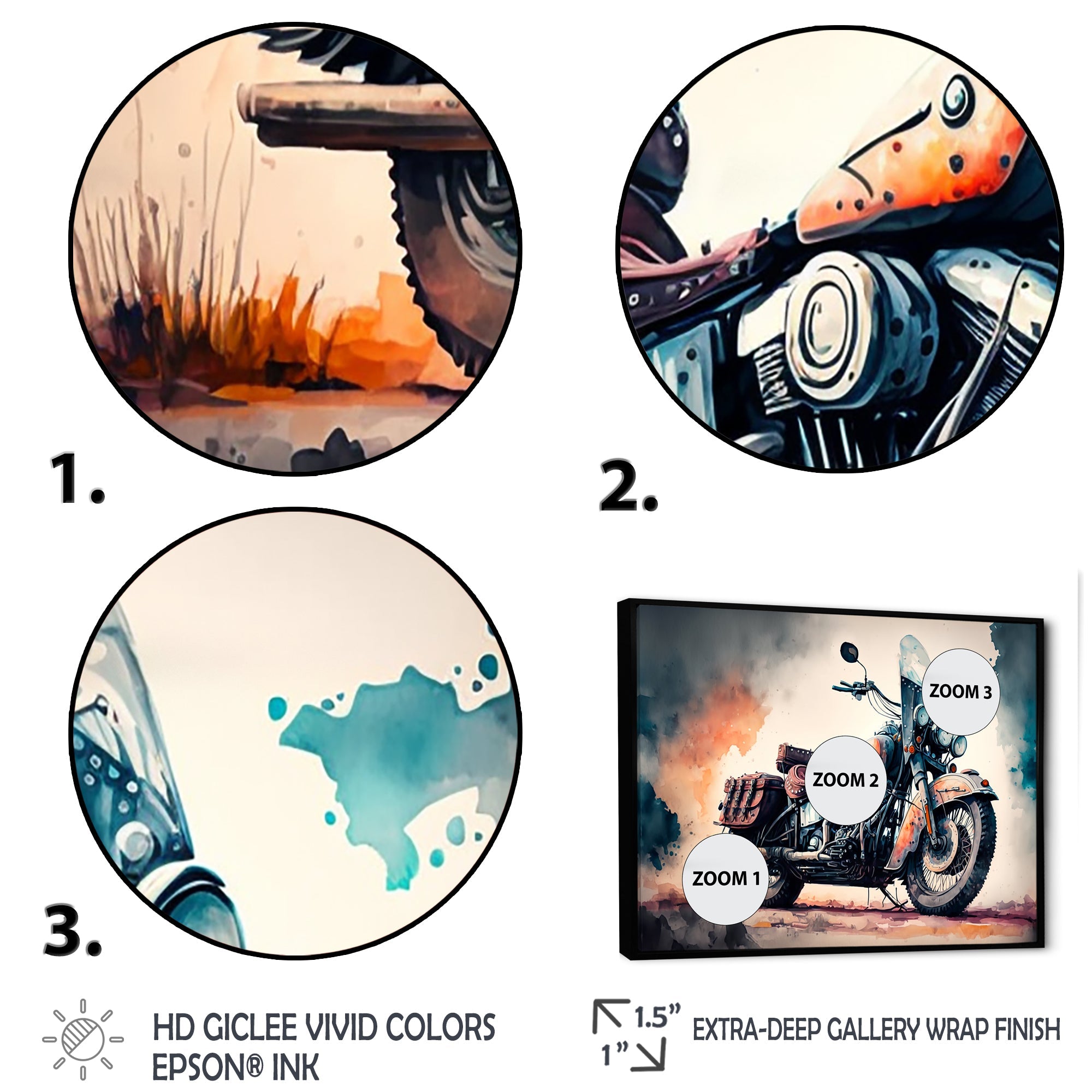 Motorcycle Parked In The Desert I