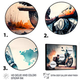 Motorcycle Parked In The Desert I