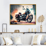 Motorcycle Parked In The Desert I