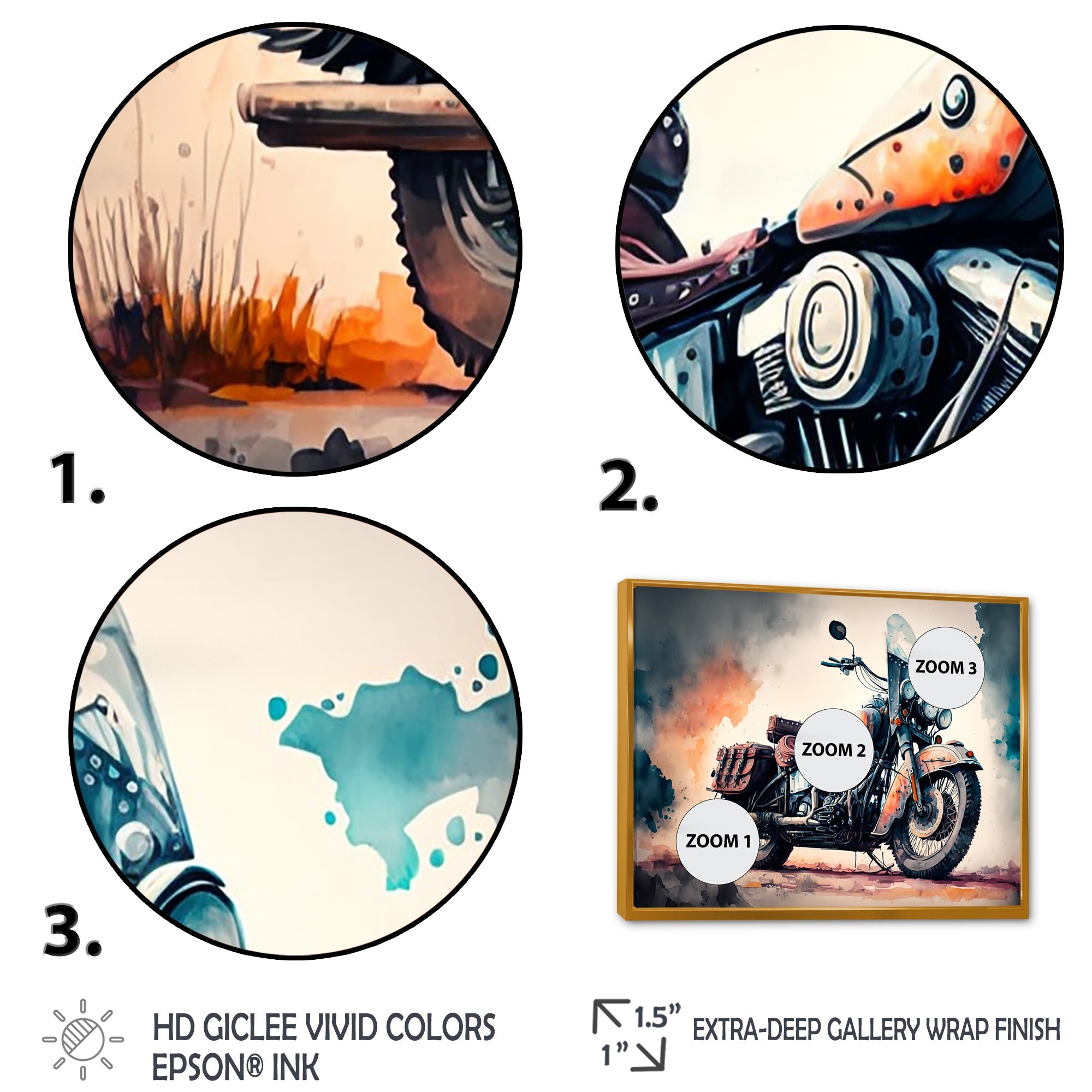 Motorcycle Parked In The Desert I