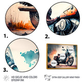 Motorcycle Parked In The Desert I