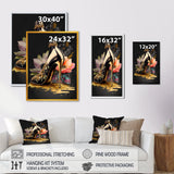 Black And Gold High Heel Shoe I